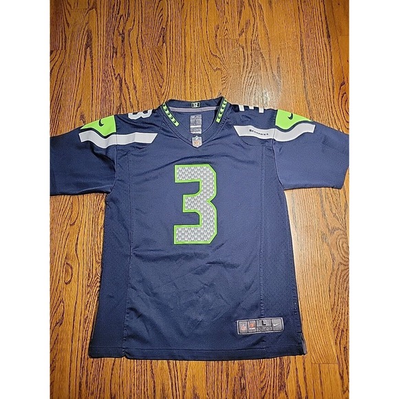 Nike Seattle Seahawks Russell Wilson #3 NFL Football Jersey Youth Size L 14-16 - Picture 2 of 13